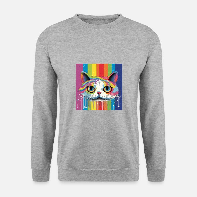 Rainbow kitty - Unisex Sweatshirt - salt & pepper
