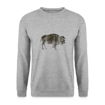 Wildtiere - Unisex Pullover - Weißgrau meliert - Vorne - Alina (178cm) & Michal (187cm)