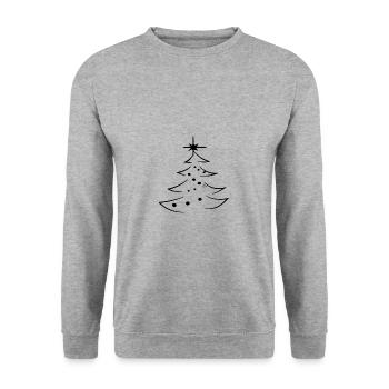 Christmas tree with decoration ugly christmas gift - Unisex Sweatshirt - salt & pepper - Front - Alina (178cm) & Michal (187cm)