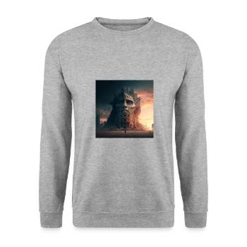 apocalypse - Sweat-shirt Unisexe - gris chiné - Devant - Alina (178cm) & Michal (187cm)
