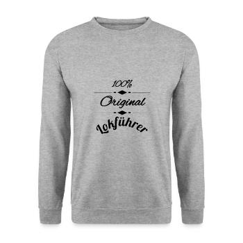 Lokführer - Unisex Pullover - Weißgrau meliert - Vorne - Alina (178cm) & Michal (187cm)