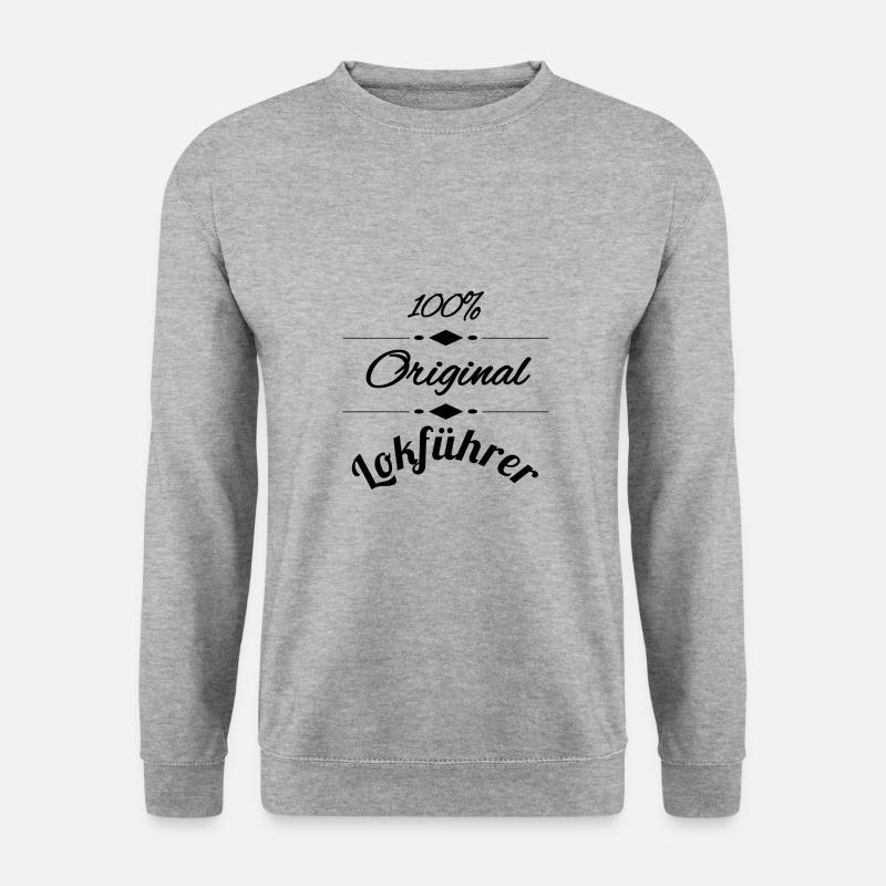 Lokführer - Unisex Pullover - Weißgrau meliert