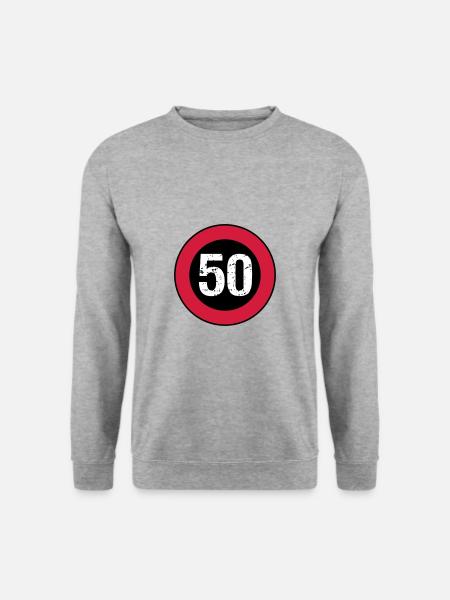 Shield 50 vintage birthday - Unisex Sweatshirt - salt & pepper