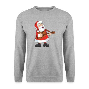 Santa Claus - Unisex Sweatshirt - salt & pepper - Front - Alina (178cm) & Michal (187cm)