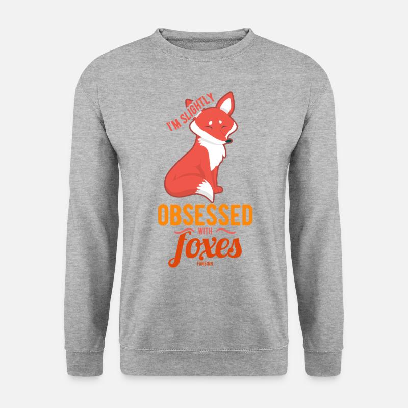Fuchs - Unisex Pullover - Weißgrau meliert
