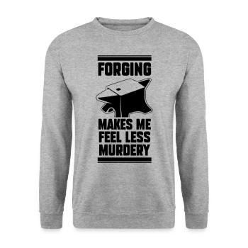Blacksmith - Unisex Sweatshirt - salt & pepper - Front - Alina (178cm) & Michal (187cm)