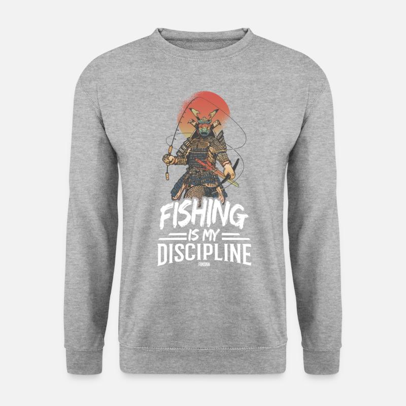 Angler - Unisex Pullover - Weißgrau meliert