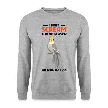 Cockatiel - Unisex Sweatshirt - salt & pepper - Front - Alina (178cm) & Michal (187cm)