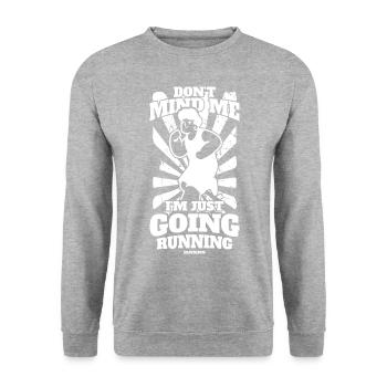 Running Jogging Sports Racing Training Gift - Unisex Sweatshirt - salt & pepper - Front - Alina (178cm) & Michal (187cm)