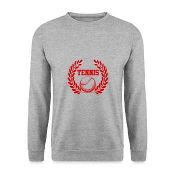 Tennis Sports - Sweat-shirt Unisexe - gris chiné - Devant - Alina (178cm) & Michal (187cm)