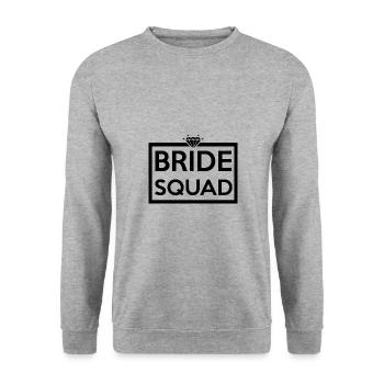 Bride Squad - Unisex Sweatshirt - salt & pepper - Front - Alina (178cm) & Michal (187cm)