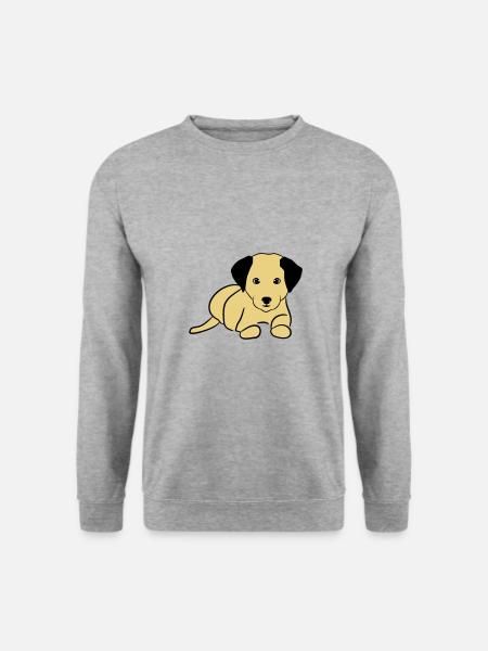 Cute dog, pochen - Unisex Sweatshirt - salt & pepper