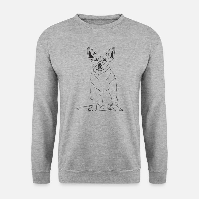 Chihuahua Mix - Unisex Pullover - Weißgrau meliert