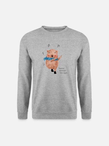 Dancin' through the night - Unisex Pullover - Weißgrau meliert