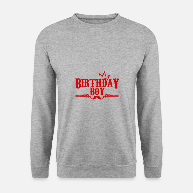 Birthday Boy - Unisex Pullover - Weißgrau meliert