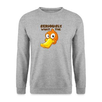 Sérieusement ce que le canard - Sweat-shirt Unisexe - gris chiné - Devant - Alina (178cm) & Michal (187cm)