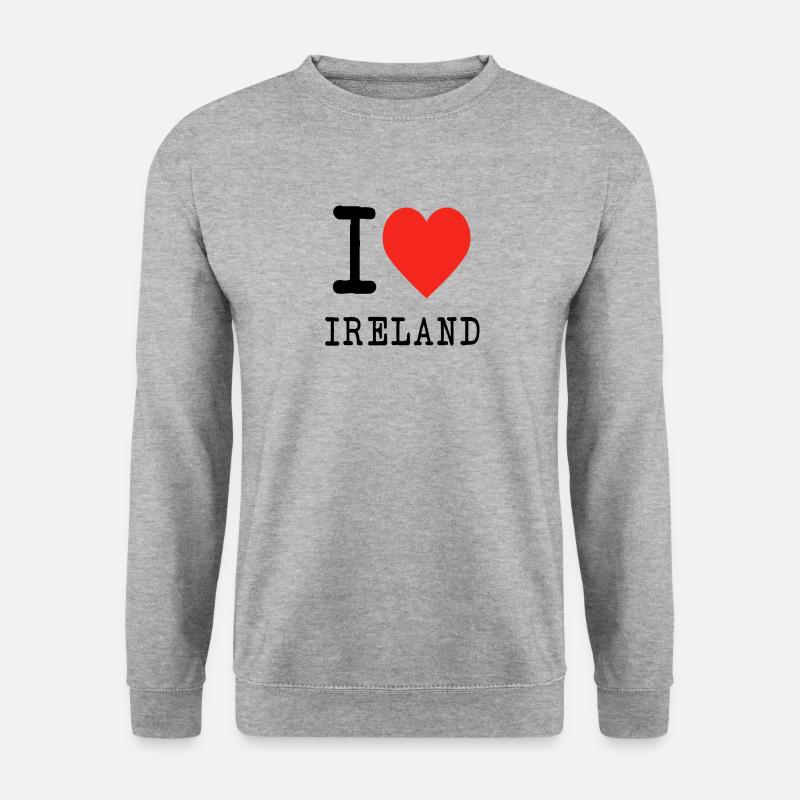 I love ireland - Unisex Pullover - Weißgrau meliert