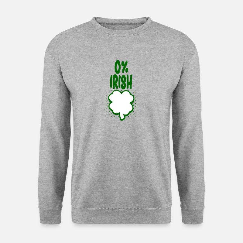 0% Irish - Fun Tshirt - Gift - Unisex Sweatshirt - salt & pepper