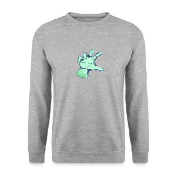 Comic Hand Halloween T-Shirts - Unisex Pullover - Weißgrau meliert - Vorne - Alina (178cm) & Michal (187cm)
