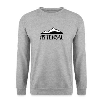 Pistesau, winter holidays, skiing, skiers - Unisex Sweatshirt - salt & pepper - Front - Alina (178cm) & Michal (187cm)