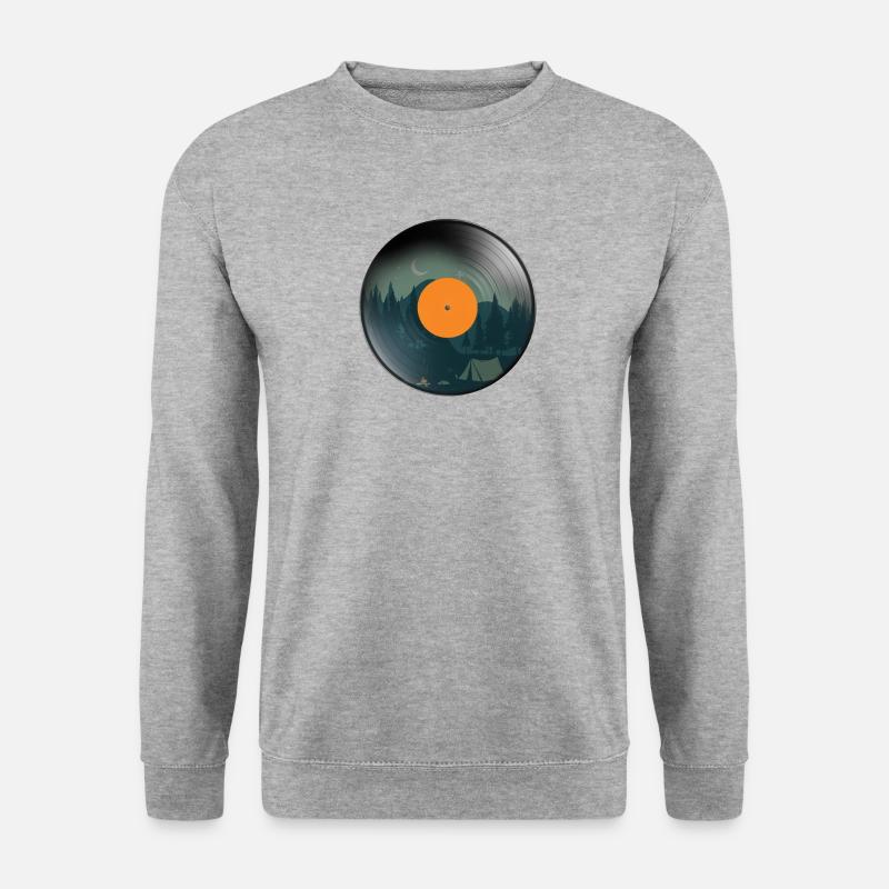 Vintage Vinyl - Unisex Pullover - Weißgrau meliert