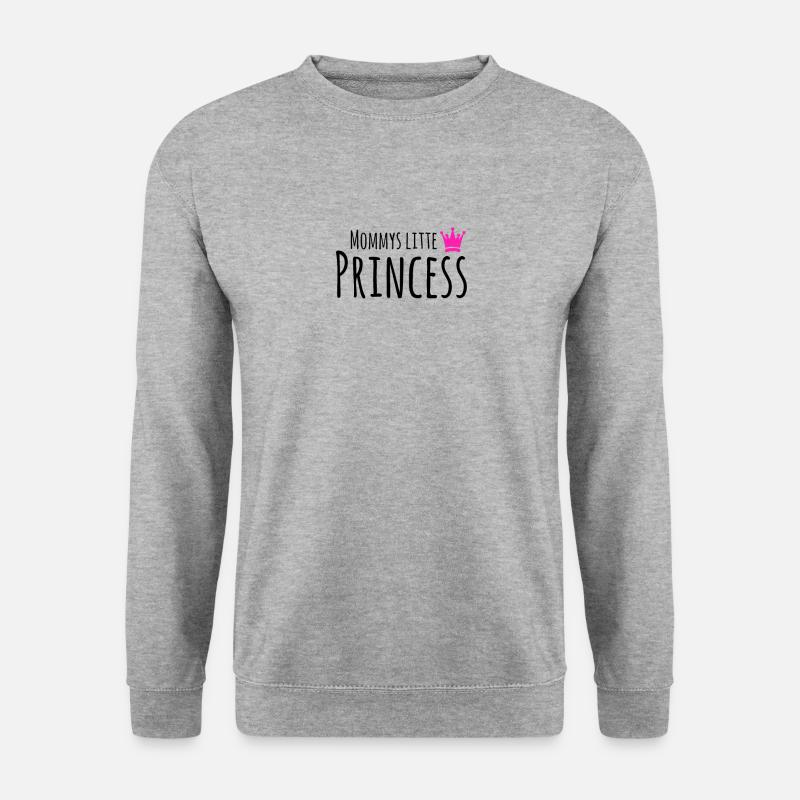 Mamas kleine Prinzessin Geschenk Idee - Unisex Pullover - Weißgrau meliert