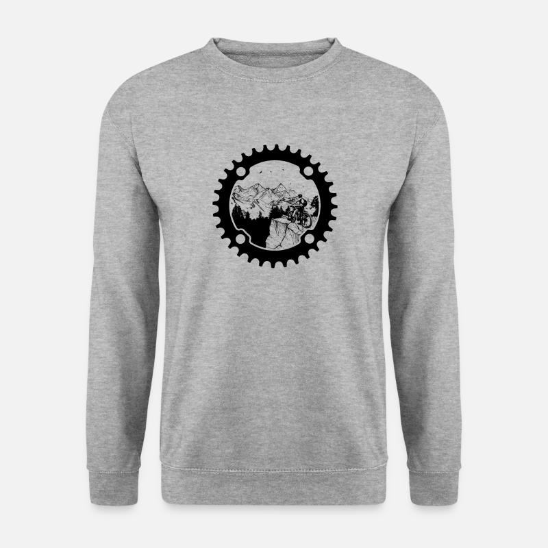 Biker in sprocket (light background) - Unisex Sweatshirt - salt & pepper