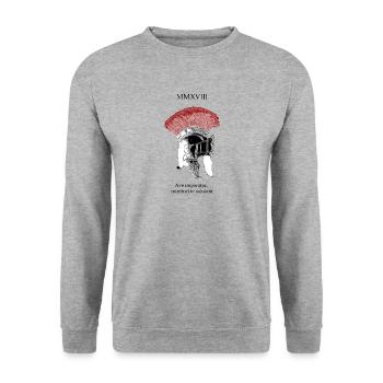 Roemerhelm Crista - Unisex Pullover - Weißgrau meliert - Vorne - Alina (178cm) & Michal (187cm)