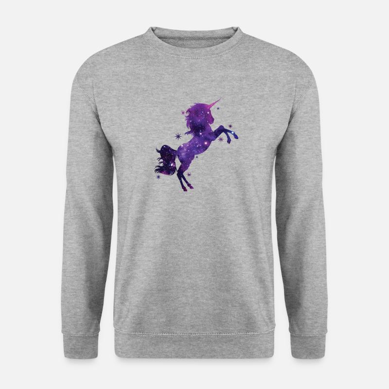 Einhorn - Unisex Pullover - Weißgrau meliert