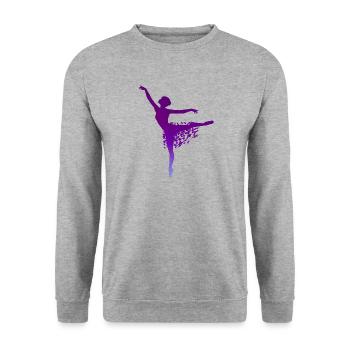 Ballerina Ballett Shirt Geschenk - Unisex Pullover - Weißgrau meliert - Vorne - Alina (178cm) & Michal (187cm)