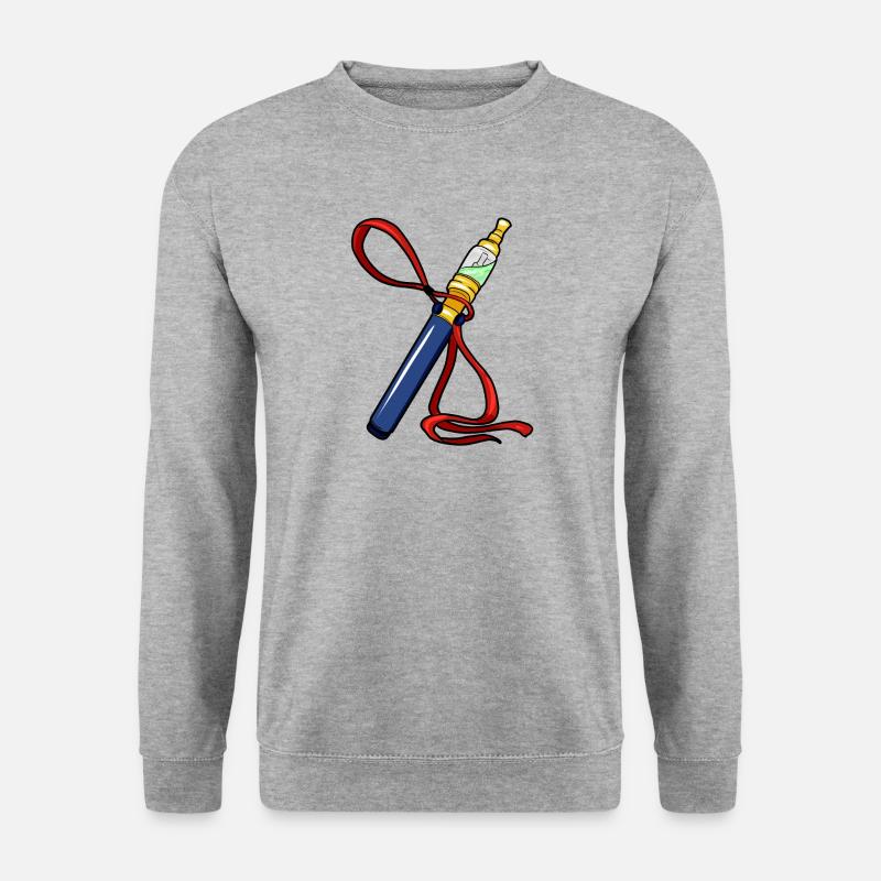 E-Zigarette elektronische Zigarette Raucher - Unisex Pullover - Weißgrau meliert