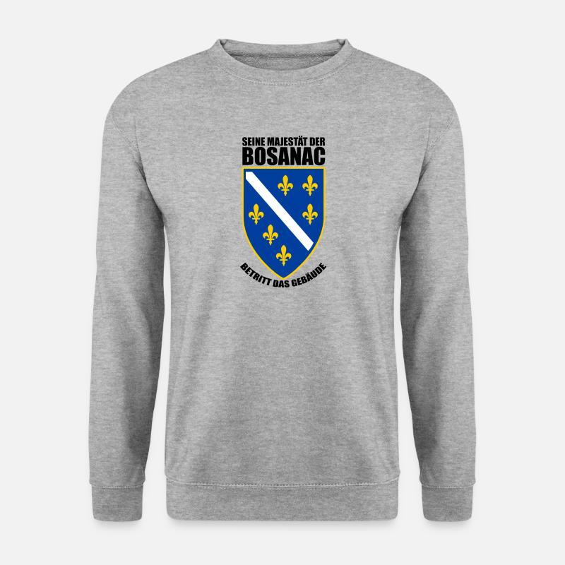 Bosanac Bosnien - Unisex Pullover - Weißgrau meliert