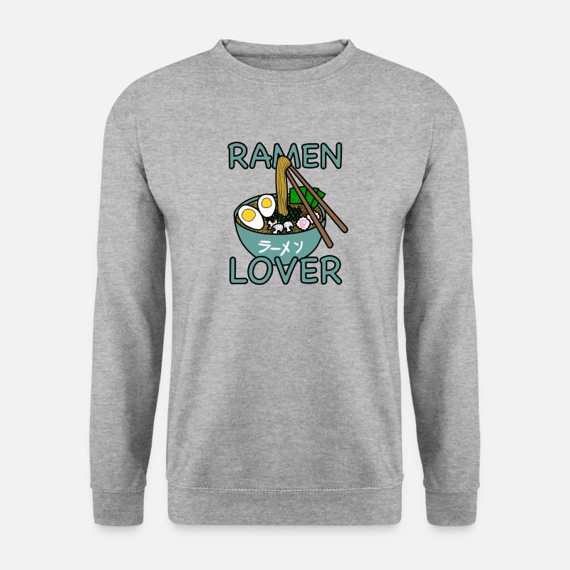 Ramen Lover - - - I Love Ramen - Unisex Pullover - Weißgrau meliert