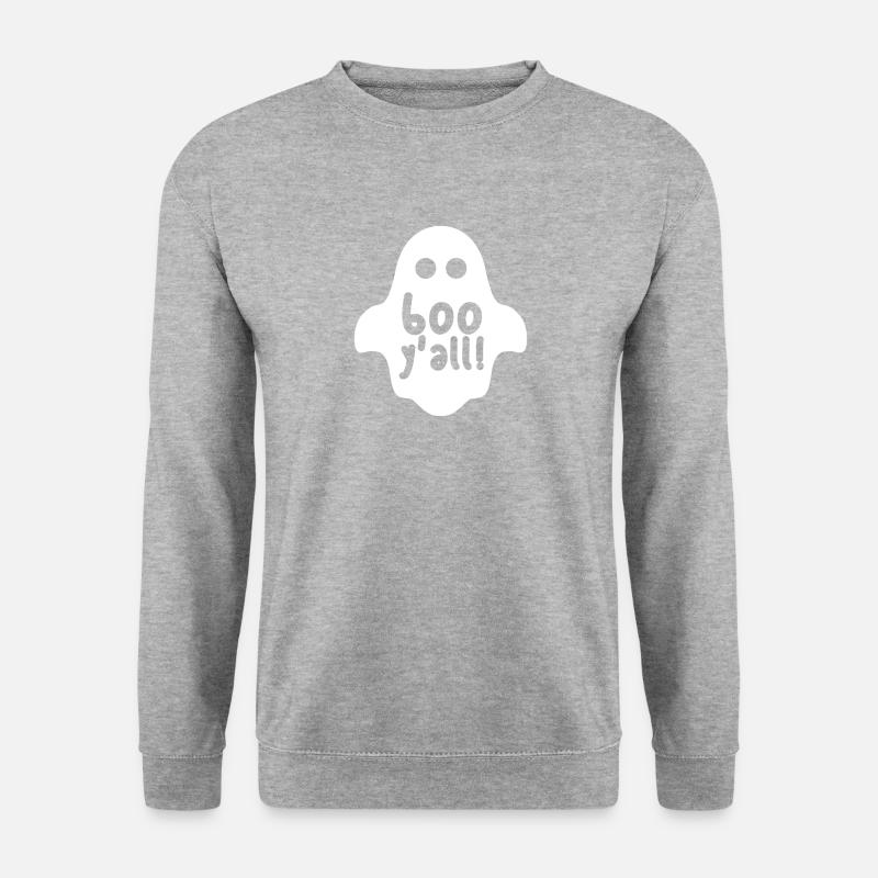 Halloween Geist - Unisex Pullover - Weißgrau meliert