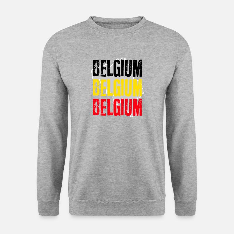 Belgium - Unisex Pullover - Weißgrau meliert