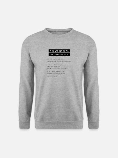 Schwäbisches Grundgesetz - Unisex Pullover - Weißgrau meliert