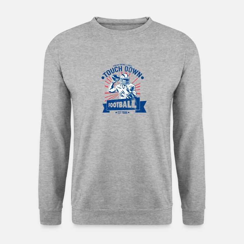 College American Football Touchdown - Unisex Pullover - Weißgrau meliert