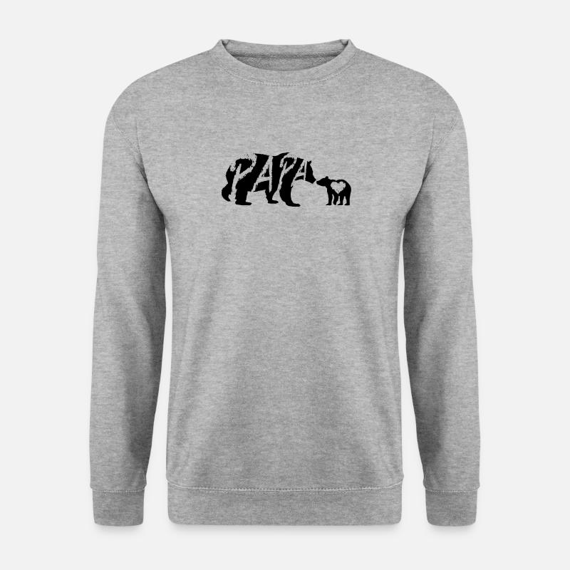 Daddy 2019 dad bear kid gift - Unisex Sweatshirt - salt & pepper