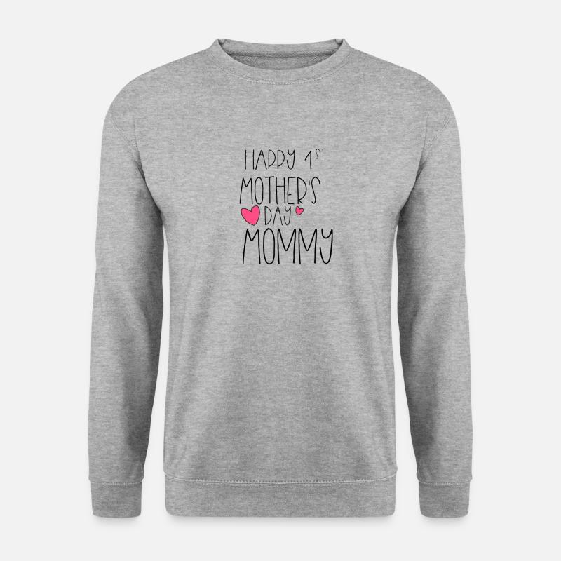 Alles Gute zum 1. Muttertag New Mommy First 2020 - Unisex Pullover - Weißgrau meliert