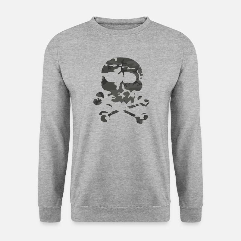 Skull in camouflage pattern - Unisex Sweatshirt - salt & pepper