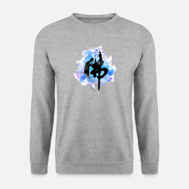 Buddhism - Unisex Pullover - Weißgrau meliert