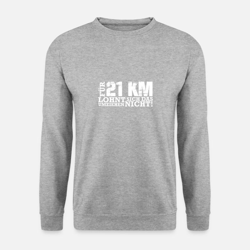 Halbmarathon - Unisex Pullover - Weißgrau meliert