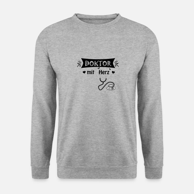 Doktor - Unisex Pullover - Weißgrau meliert