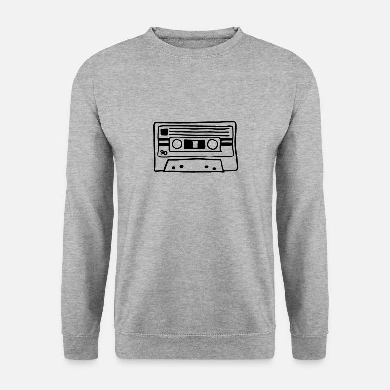 RETRO KASSETTE 80´ - Unisex Pullover - Weißgrau meliert