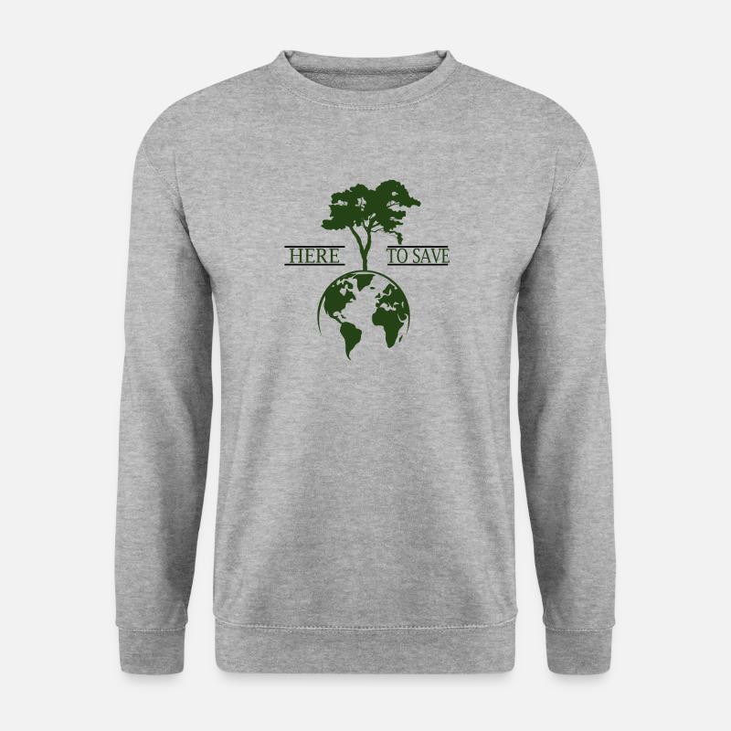 Klimaschutz - Unisex Pullover - Weißgrau meliert
