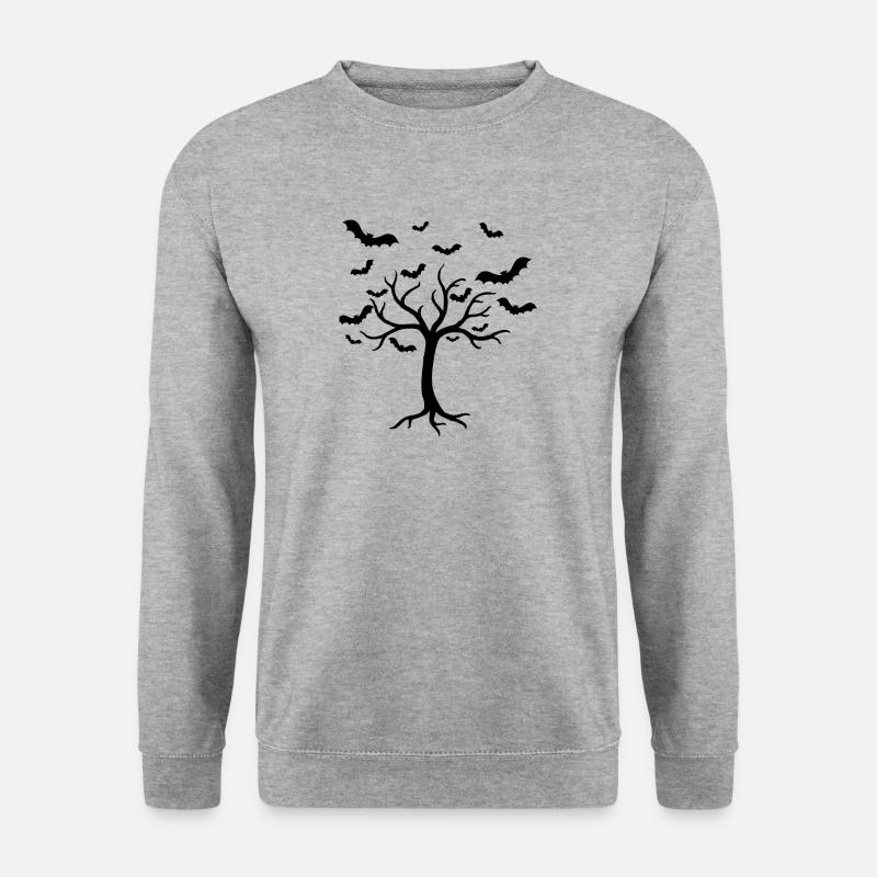 Fledermausbaum Fledermaus Fledermäuse - Unisex Pullover - Weißgrau meliert