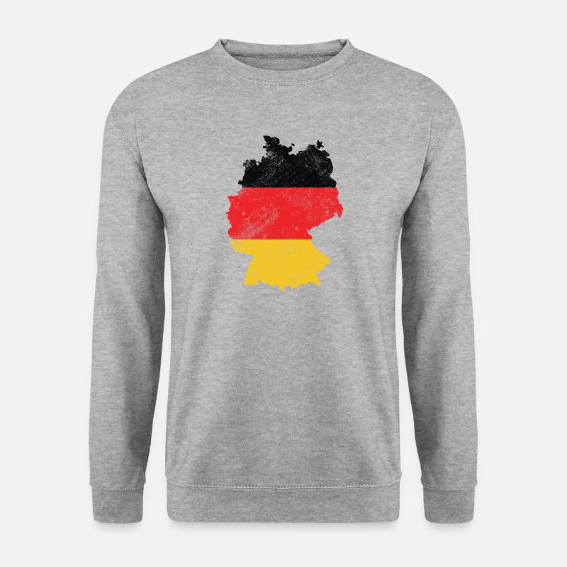 Germany Deutschland - Unisex Pullover - Weißgrau meliert