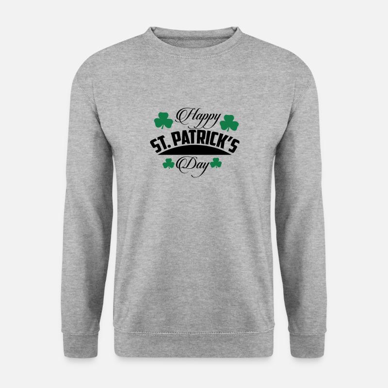 Joyeuse Saint Patrick - Sweat-shirt Unisexe - gris chiné