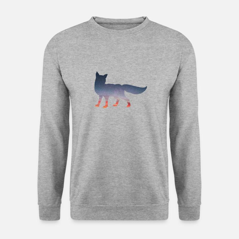 Space Fox - Unisex Pullover - Weißgrau meliert