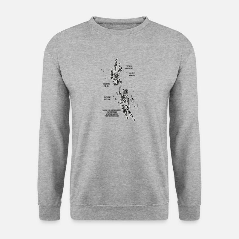 Through Space And Through Time - Unisex Pullover - Weißgrau meliert